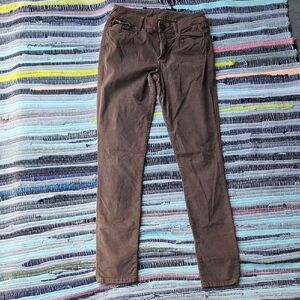 True Religion Halle W/ Flaps Brown Corderoy Skinny Women Size 26